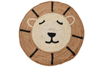 TAPIS COTON JUTE 100X100X1 1000 BRUN LEON TX210113 1