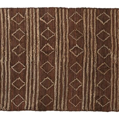 TAPIS EN CUIR JUTE 120X180X1 2000 GSM RHOMBUS TX210118