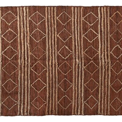 TAPIS EN CUIR JUTE 160X230X1 2000 GSM RHOMBUS TX210119