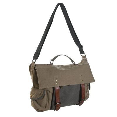CANVAS LEATHER SHOULDER BAG 48X10X37 23 BEIGE BICYCLE BO206670