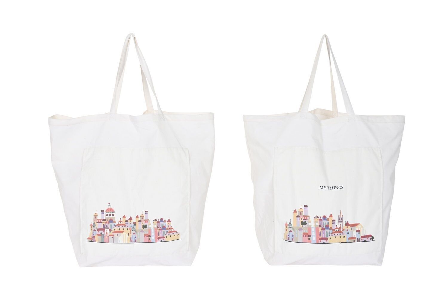 BORSA TELA DI COTONE 40X30X55 2 ASSORTIMENTI. BO204316