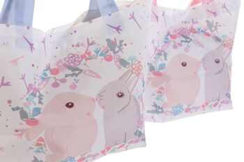 SAC TOILE POLYESTER 34X14X32 LAPINS 2 ASSORTIMENTS. BE175994 2