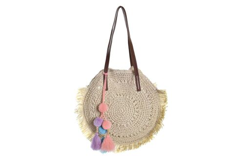 BOLSO ALGODON PU 35X10X35 NATURAL BO196178