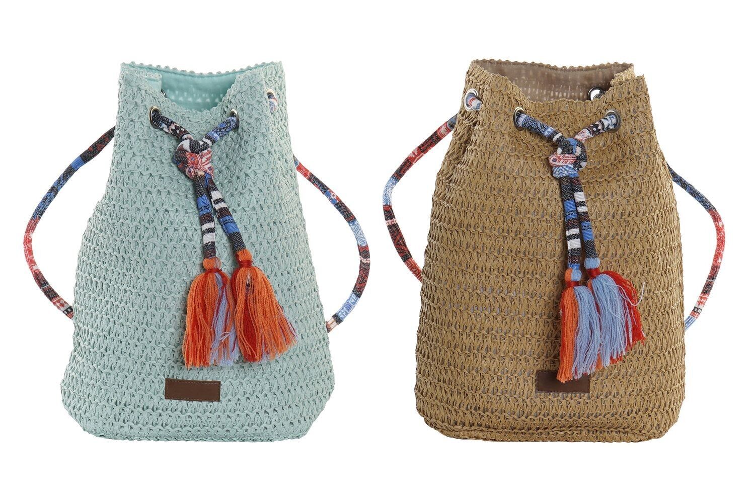 SACCHETTO COTONE POLIESTERE 25X15X36 2 ASSORTIMENTI. BO204096