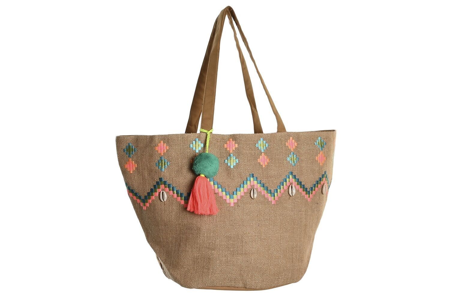 BORSA JUTA COTONE 59X19X63 NATURALE BO206562