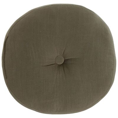 COTTON CUSHION 35X35 ROUND GREEN TX213488