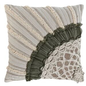 COUSSIN COTON 45X45 642 GR, BRODERIE MAIN TX213355