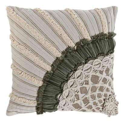 CUSCINO IN COTONE 45X45 642 GR, RICAMO A MANO TX213355