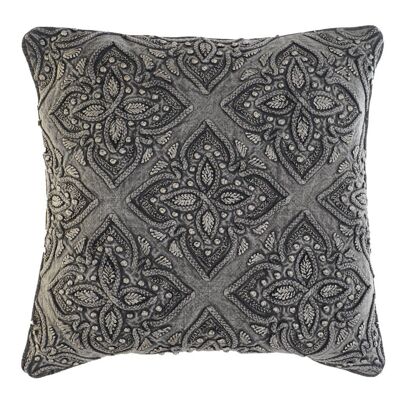 COTTON CUSHION 50X15X50 560 GR, LIGHT GRAY EMBROIDERY TX208679