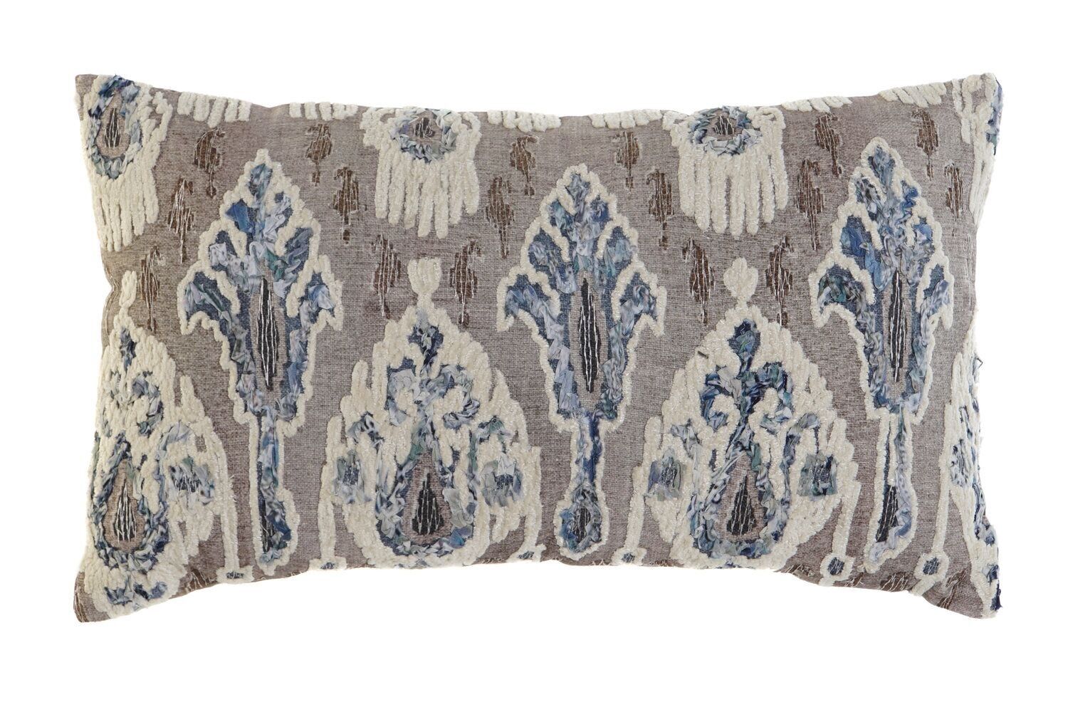 CUSCINO IN COTONE 50X5X30 420 GR, RICAMO MULTICOLORE TX208847