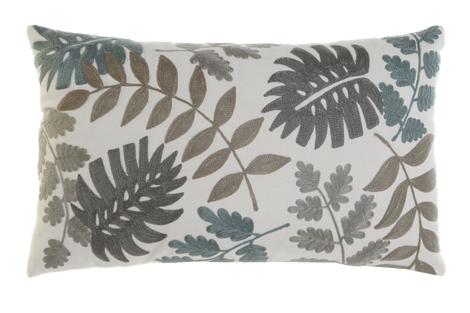 CUSCINO IN COTONE 50X5X30 420 GR. RICAMO MARRONE TX208843