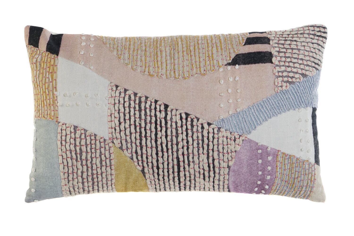 CUSCINO COTONE 50X5X30 450 GR. RICAMO MULTICOLORE TX208839