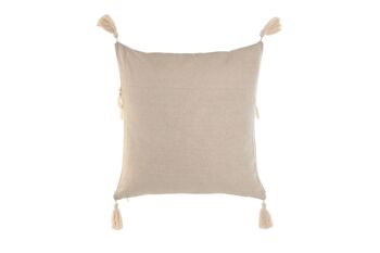 COUSSIN EN COTON RECYCLÉ 45X15X45 420 GR. FRANGES TX210384 4