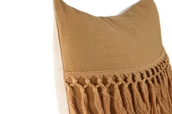 COUSSIN EN COTON RECYCLÉ 45X15X45 420 GR. FRANGES TX210385 2