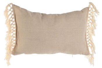 COUSSIN EN COTON RECYCLÉ 50X15X30 380 GR. FRANGES TX210388 1