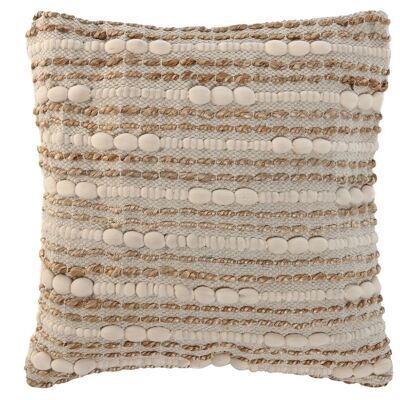 COUSSIN COTON JUTE 45X45 794 GR, FAIT MAIN TX213613