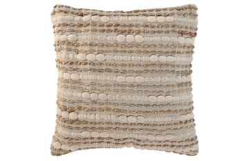 COUSSIN COTON JUTE 45X45 794 GR, FAIT MAIN TX213613 1