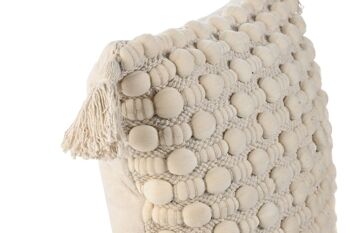 COUSSIN JUTE COTON 45X45 922 GR, FAIT MAIN TX213618 2