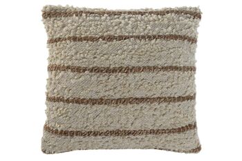 COUSSIN EN JUTE COTON 45X45 978 GR, FAIT MAIN TX213611 1