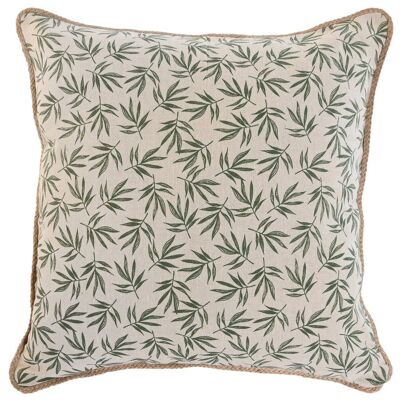 COUSSIN EN JUTE COTON 45X5X45 420 GR. IMPRIMÉ VERT TX210162