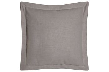 COUSSIN EN LIN 45X45 420 GR, AVEC FRANGES GRIS CLAIR TX213502 1