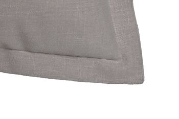 COUSSIN EN LIN 45X45 420 GR, AVEC FRANGES GRIS CLAIR TX213502 3