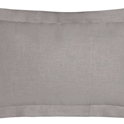 LINEN CUSHION 50X30 380 GR, WITH LIGHT GRAY FRINGES TX213506