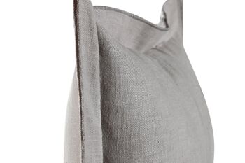 COUSSIN EN LIN 50X30 380 GR, AVEC FRANGES GRIS CLAIR TX213506 3