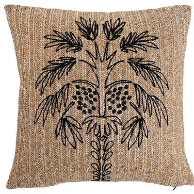 POLYESTER CUSHION 42X15X42 400 GR. NATURAL EMBROIDERY TX210215