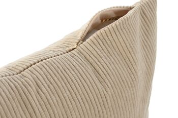 COUSSIN POLYESTER 45X15X45 420 GR. VELOURS CÔTÉ ÉPAIS BEIGE TX210399 3