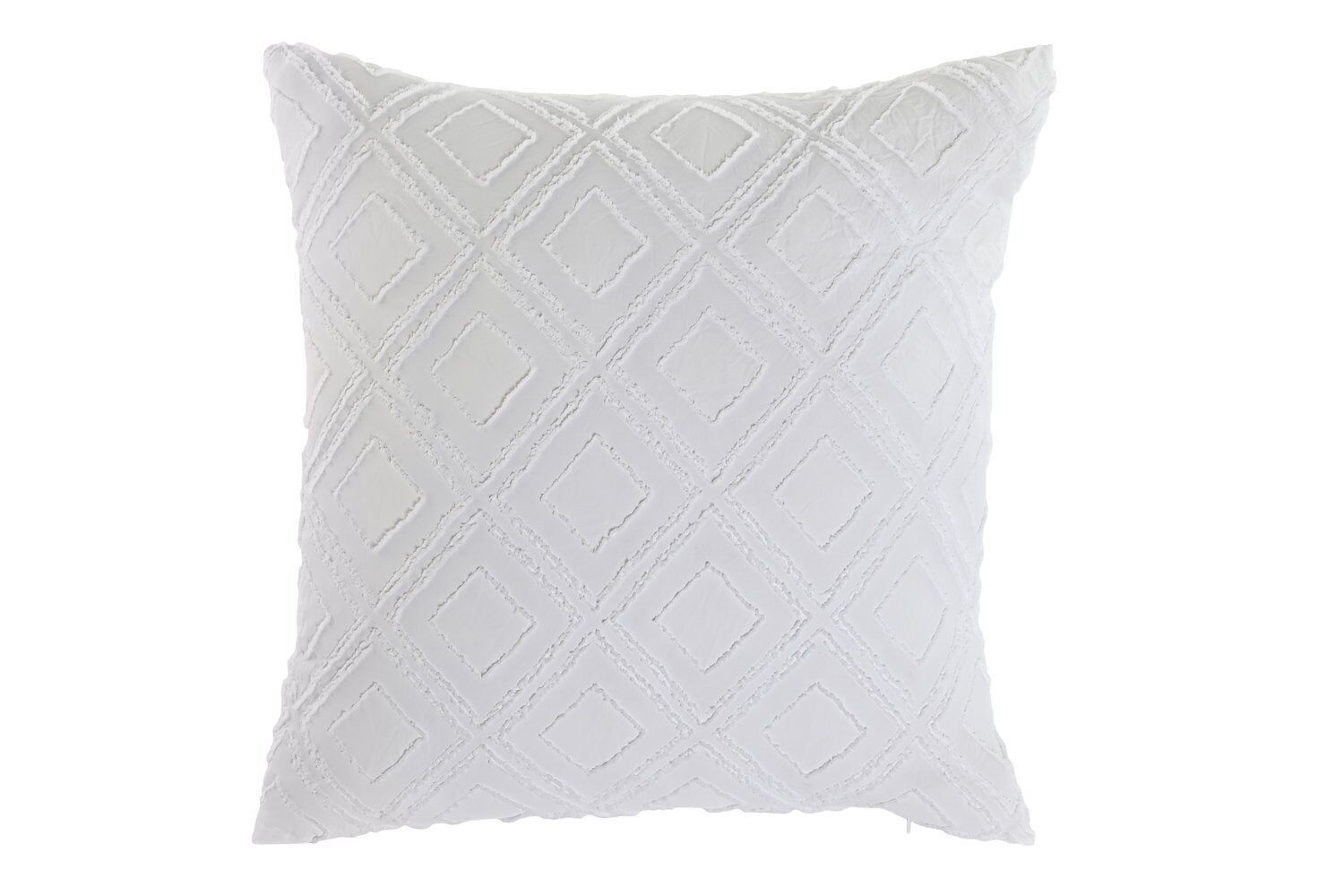 CUSCINO POLIESTERE 45X45X45 420 GR. RICAMO BIANCO TX210261