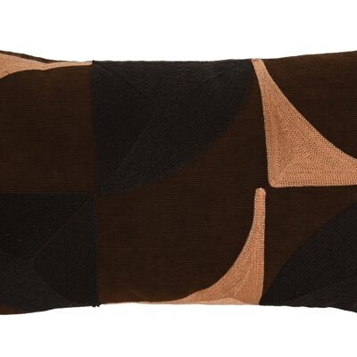 POLYESTER CUSHION 50X30 380 GR, BROWN EMBROIDERY TX213465