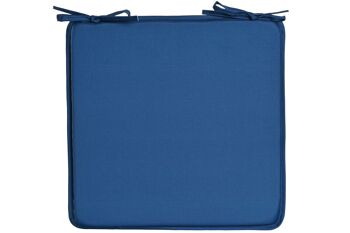 COUSSIN DE CHAISE POLYESTER 38X38X2 IMPERMÉABLE BLEU TX213554 3