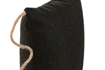 COUSSIN JUTE POLYESTER 45X15X45 420 GR. CORDE NOIRE TX210223 3