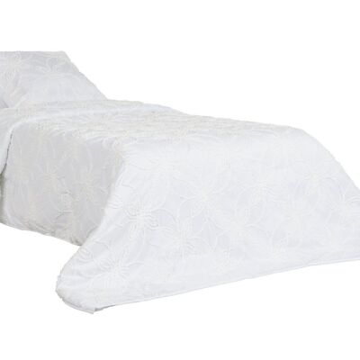 POLYESTER BEDSPREAD 180X260 FILLING 150 GSM. WHITE TX213586