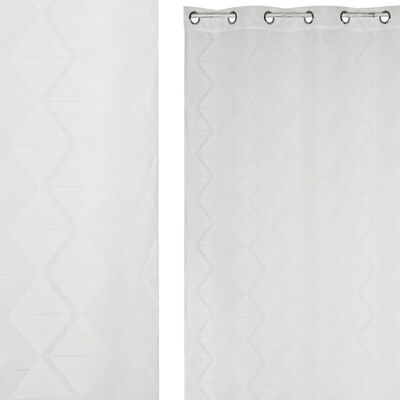 POLYESTER CURTAIN 140X260 8 RINGS WHITE TX213382