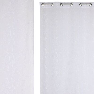 RIDEAU POLYESTER 140X260 8 ANNEAUX BLANC TX213388