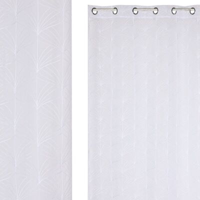 POLYESTER CURTAIN 140X260 8 RINGS WHITE TX213385