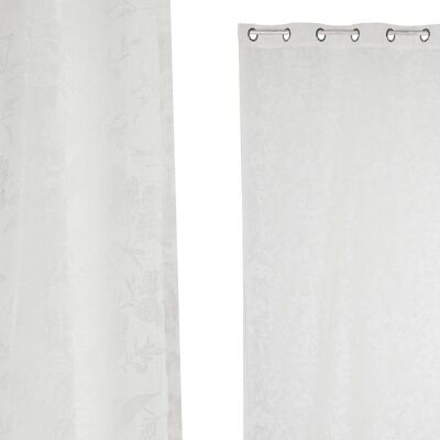 POLYESTER CURTAIN 140X260 8 RINGS WHITE TX213536
