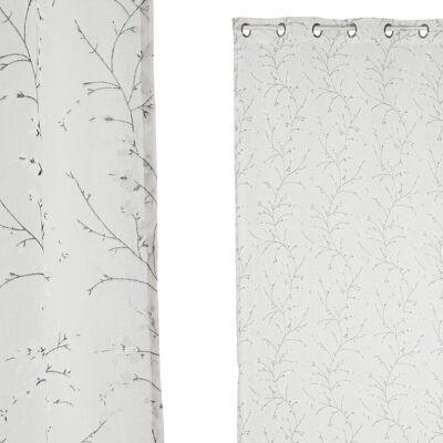 RIDEAU POLYESTER 140X260 8 ANNEAUX BLANC TX213533