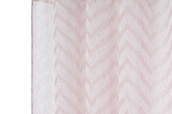 RIDEAU POLYESTER 140X260 8 ANNEAUX ROSE PÂLE TX213377 4