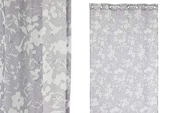 RIDEAU POLYESTER 140X260 8 ANNEAUX GRIS TX213538 1