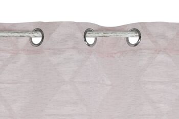 RIDEAU POLYESTER 140X260 8 ANNEAUX ROSE PÂLE TX213383 2