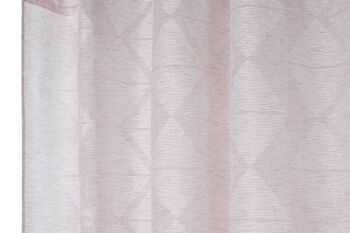 RIDEAU POLYESTER 140X260 8 ANNEAUX ROSE PÂLE TX213383 4