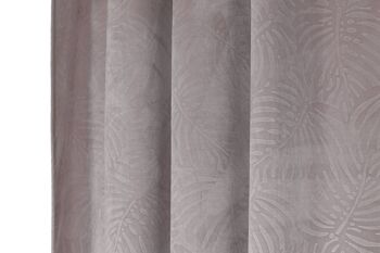 RIDEAU POLYESTER 140X260 8 ANNEAUX ROSE PÂLE TX213427 4