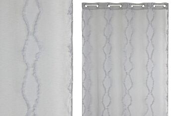 RIDEAU POLYESTER 140X260 GRIS CLAIR TX213396 1