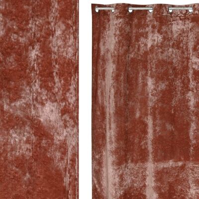 POLYESTER CURTAIN 140X260 8 RINGS PALE PINK TX213454