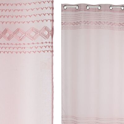 POLYESTER CURTAIN 140X260 PALE PINK TX213392
