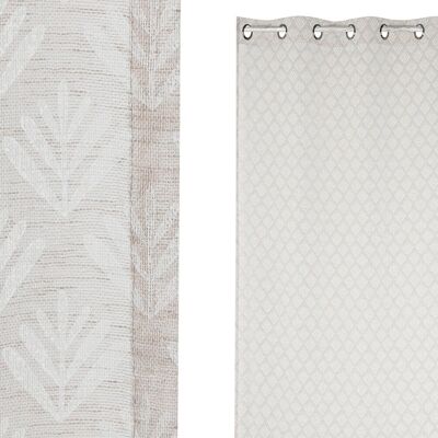 POLYESTER CURTAIN 140X260 PRINTED BEIGE TX213541