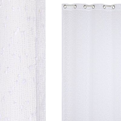 RIDEAU POLYESTER 140X260X260 8 ANNEAUX BLANC TX210187